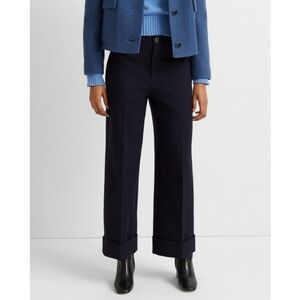 CLUB MONACO Navy Cavalry Trill Wide Leg High Waisted Pants NWT